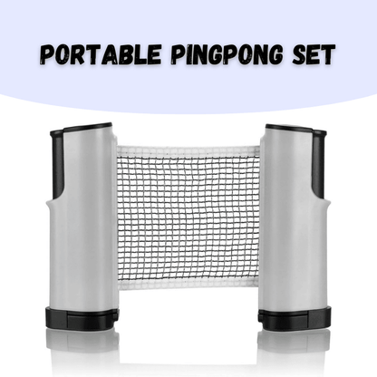 Portable ping pong set