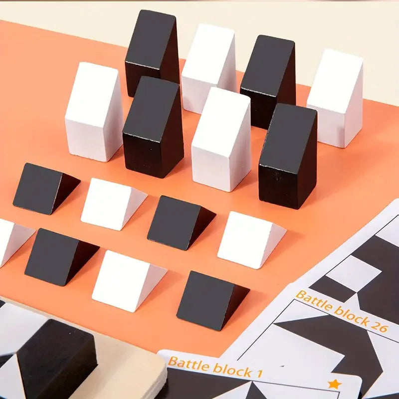 Wooden hidden block puzzle